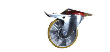 WBR160-B ESD Rueda de tracción reforzada giratoria con freno en caucho, 160 mm de diámetro