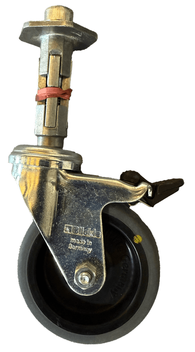 WPB75 ESD Rueda de tubo giratoria con freno, 75 mm de diámetro ESD